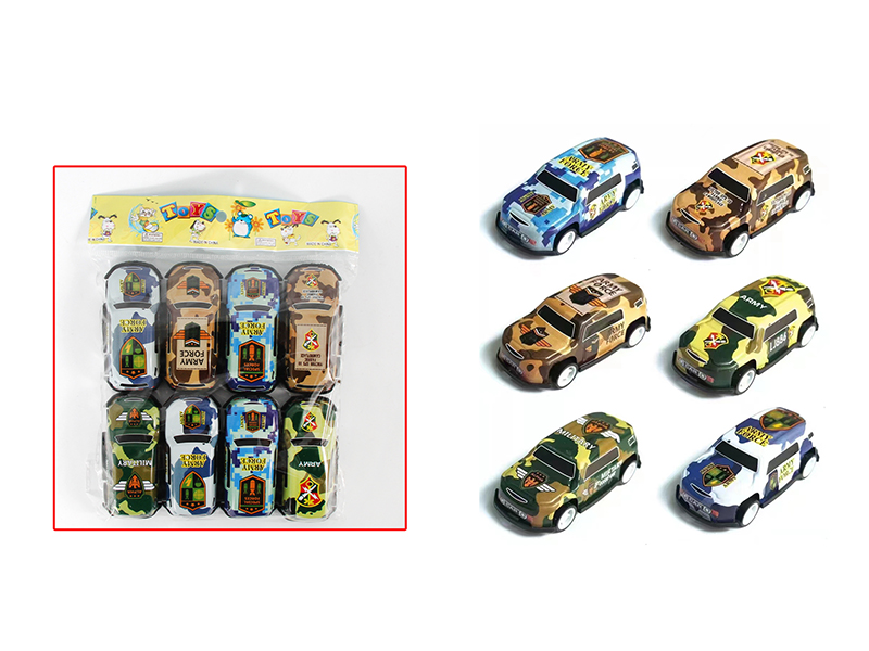 Pull Back Alloy Military Trucks 8pcs