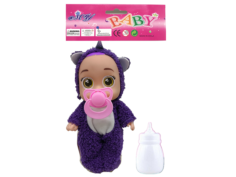 9 Inch Unicorn Solid Vinyl IC Crying Doll With Music