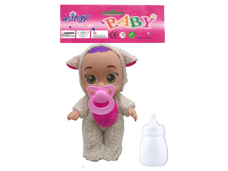 9 Inch Sheep Solid Vinyl IC Crying Doll With Music
