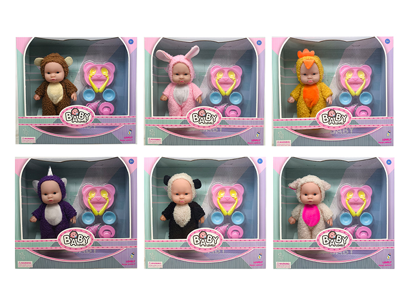 8 Inch Solid Vinyl IC Doll With Music(With Plate Set)