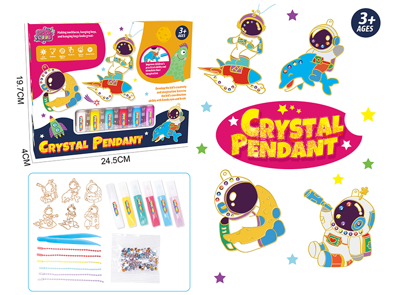 DIY Bake Free Adhesive Painting - Astronaut