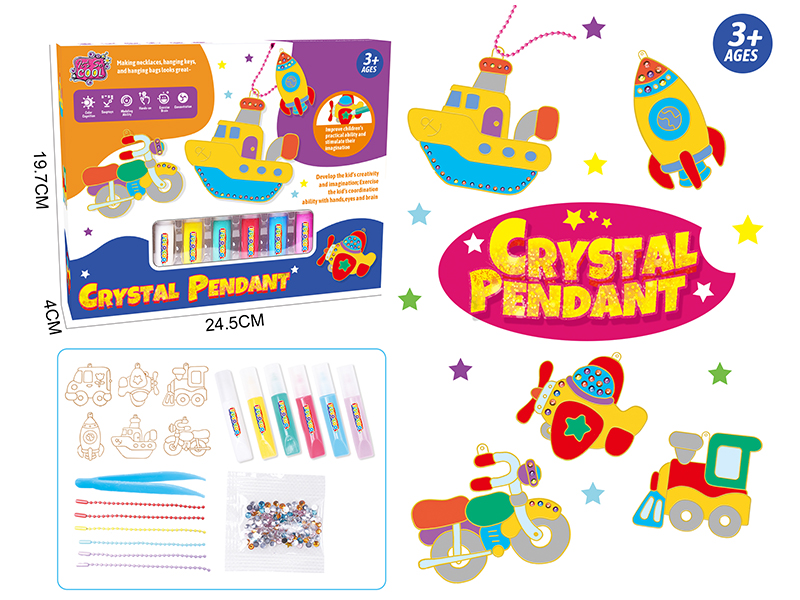 DIY Bake Free Adhesive Painting - Transportation