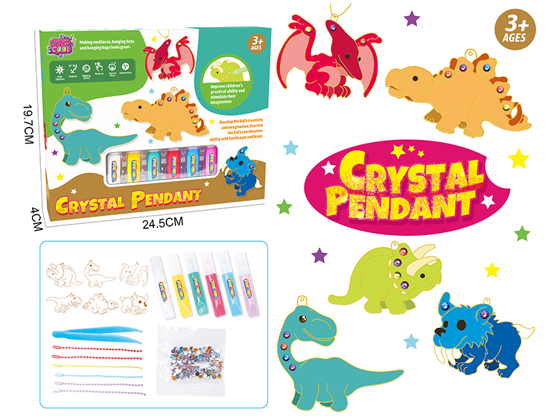 DIY Bake Free Adhesive Painting - Dinosaur