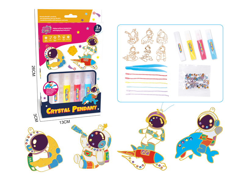 DIY Bake Free Adhesive Painting - Astronaut