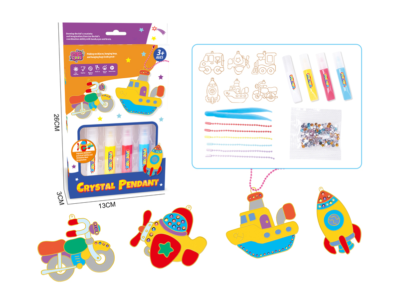 DIY Bake Free Adhesive Painting - Transportation