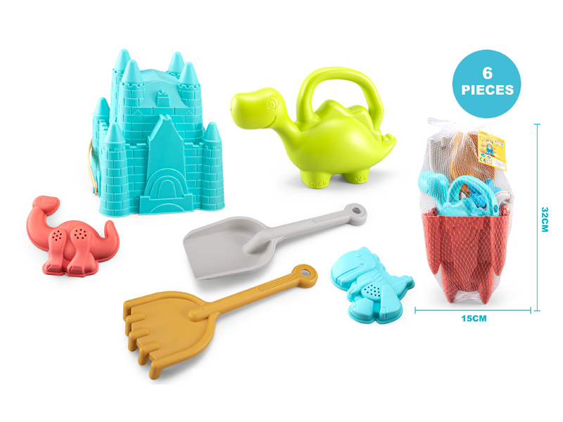 Dinosaur Beach Castle Toy(6PCS)