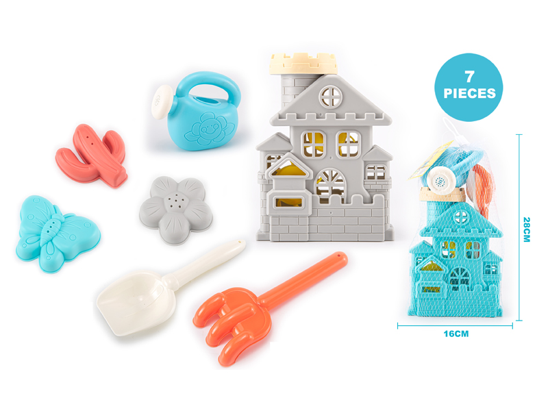 Sandglass Playing Water Castle(7PCS)