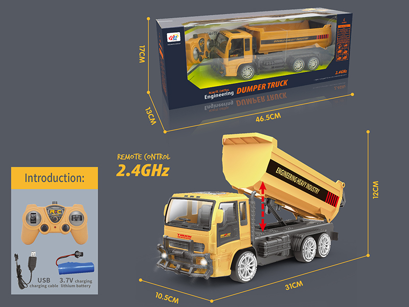 2.4G 6-Channel Remote Control Alloy Dumper Truck