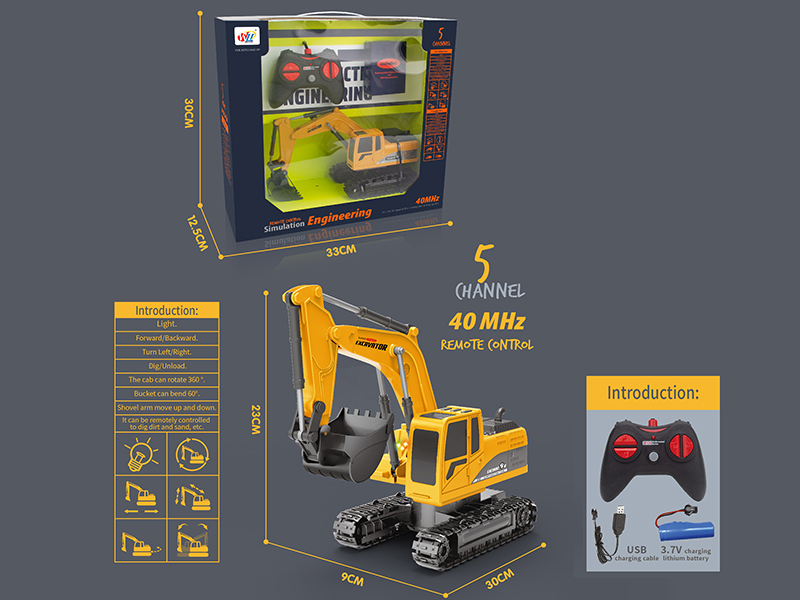 40Mhz 5-Channel Remote Control Excavator