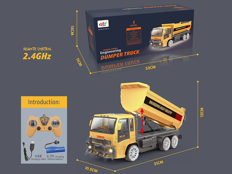 2.4G 6-Channel Remote Control Dumper Truck