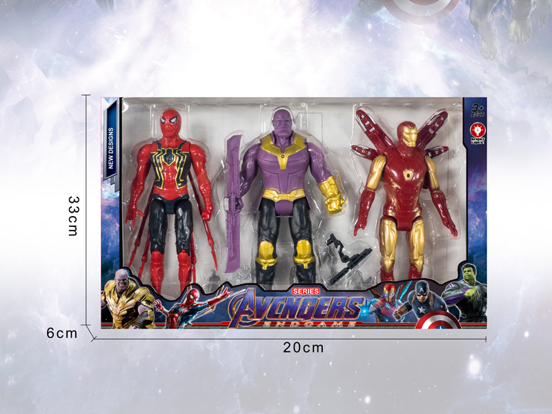 Spider Man+Thanos +Iron Man