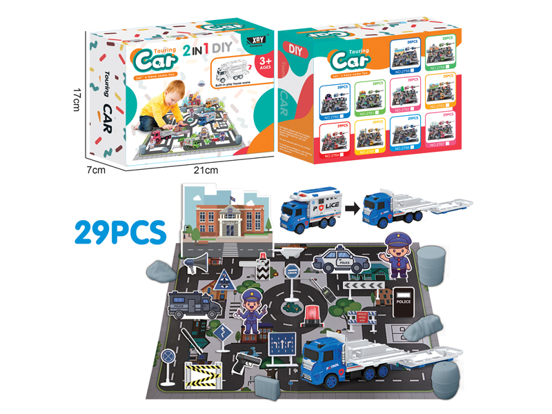 Alloy Police Scene 29PCS