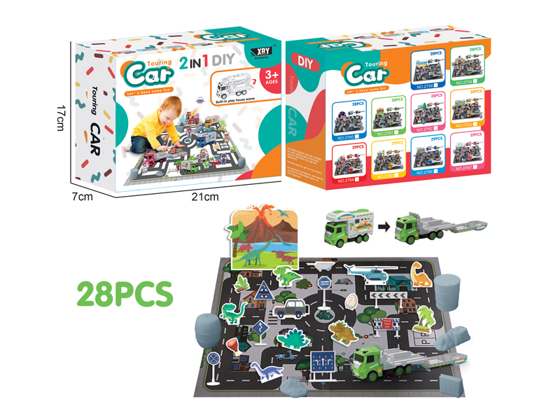 Alloy Dinosaur Scene 28PCS