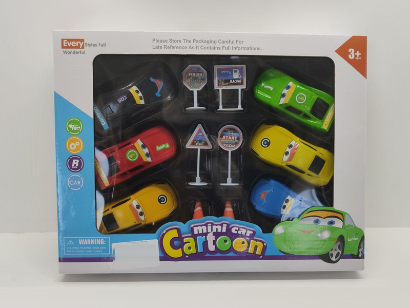 Pull Back Painted Cartoon Car