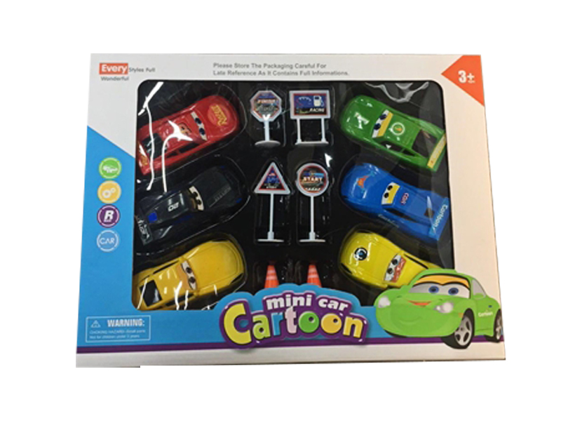 Pull Back Painted Cartoon Car
