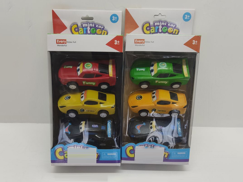 Pull Back Painted Cartoon Car