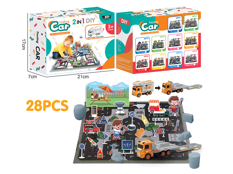 28PCS Alloy Barbecue Scene