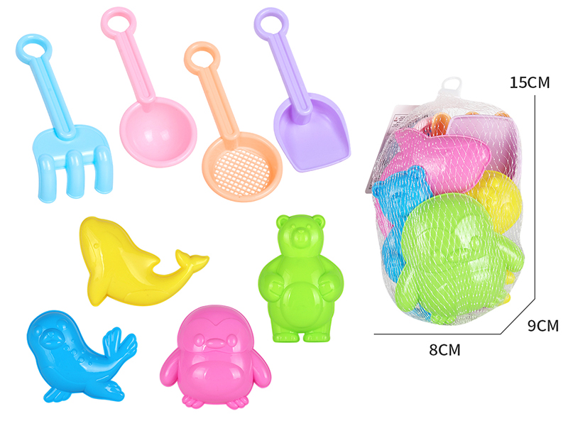 Beach Toys Sand Mold Set 8pcs