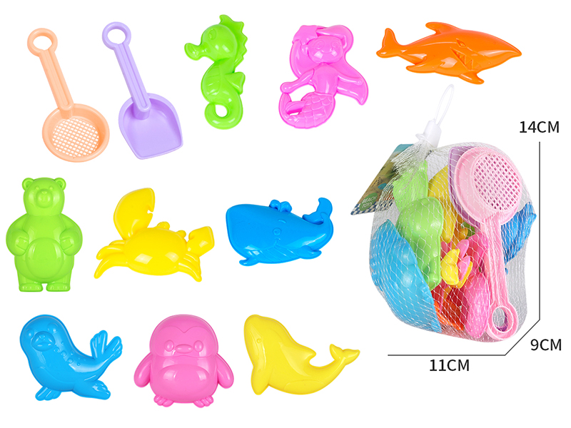 Beach Toys Sea Animal Sand Mold Set 11pcs