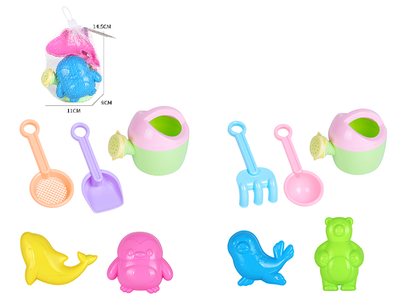 Beach Toys Polar Animals Sand Mold Set 5pcs