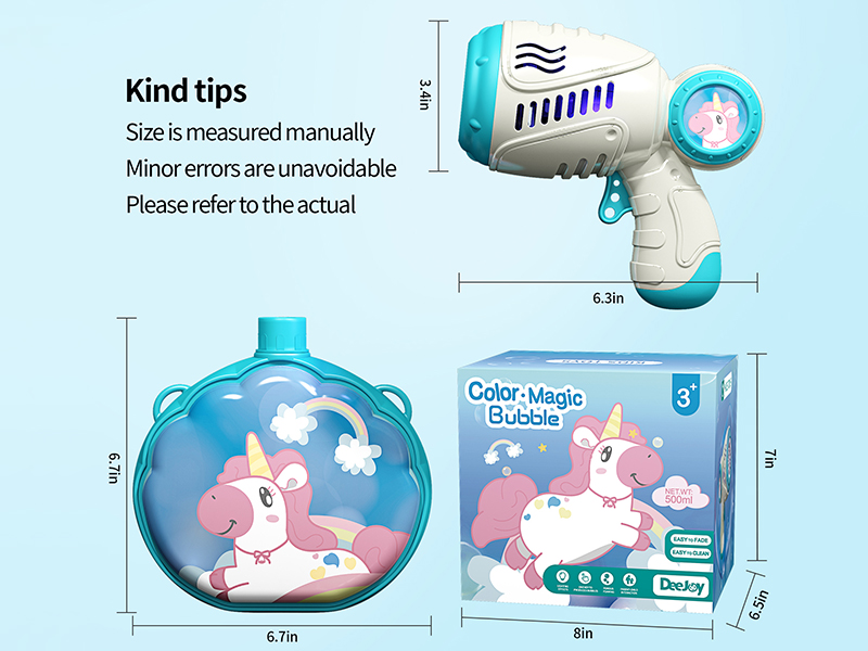 Unicorn Backpack Bubble Gun