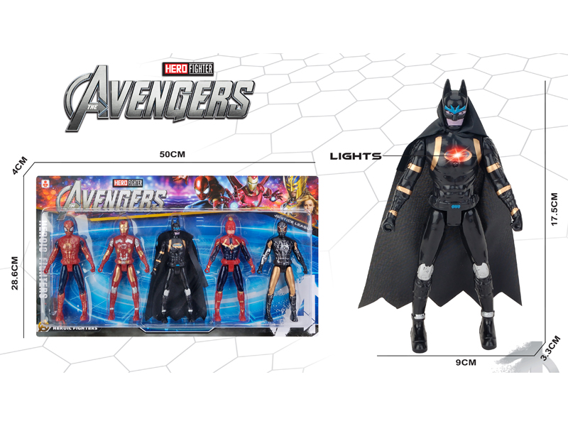 Hero Five Warriors With Lights