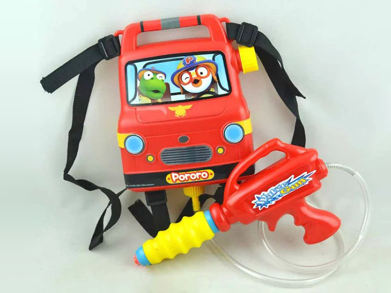 Red Fire Engine Backpack Water Gun