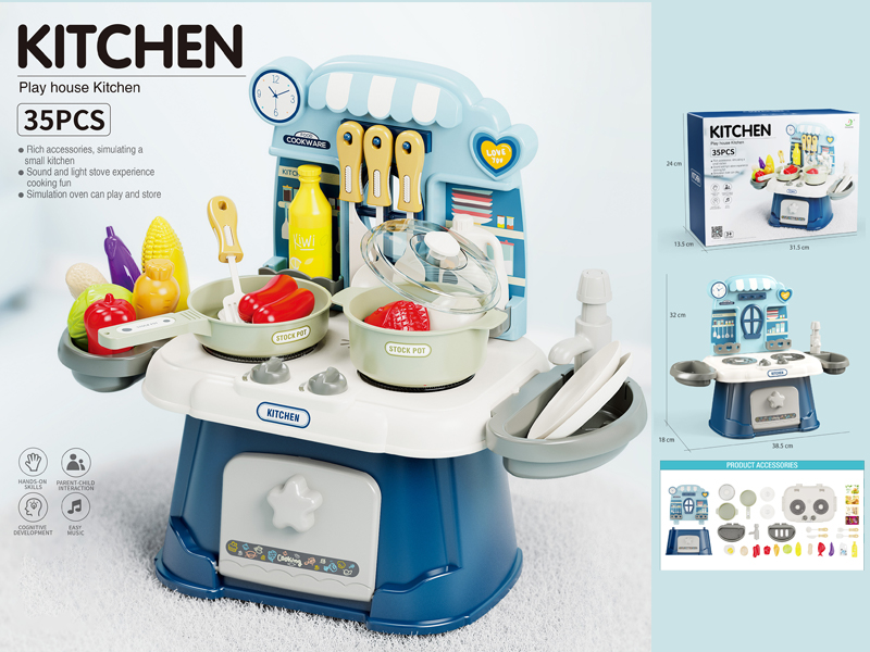 35PCS Kitchen Countertop With Light And Music