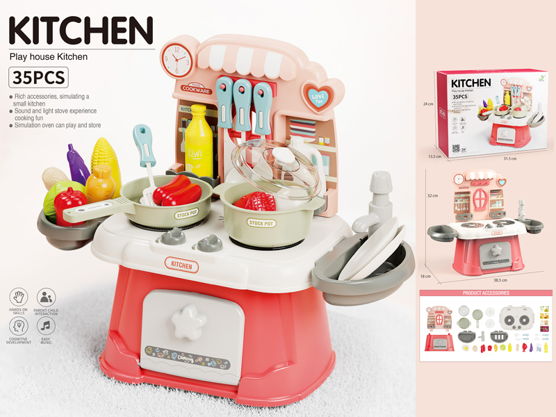 35PCS Kitchen Countertop With Light And Music