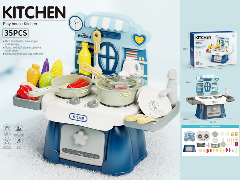 35PCS Kitchen Countertop With Light And Music