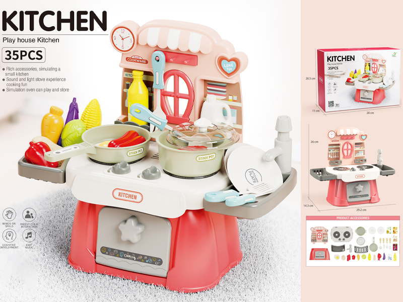 35PCS Kitchen Countertop With Light And Music