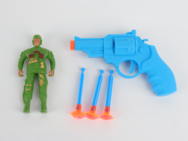Revolver Bule Needle Gun + Soldier