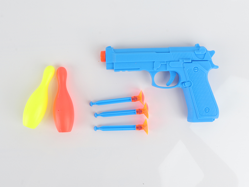 Blue Needle Gun + Bowling Toys