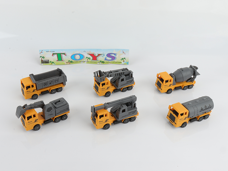 Pull Back Engingeering Trucks 6pcs