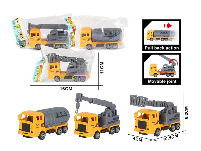 Pull Back Engingeering Truck 1pcs