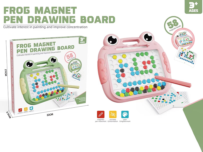 Frog Magnetic Pen Drawing Board(58 Beads)