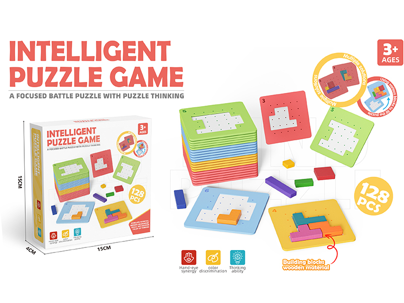 Tetris Wooden Building Blocks Game