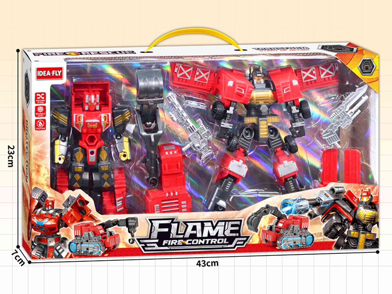 Fire Jeep+Excavator Transformation Toy