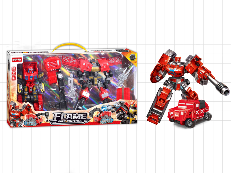 Fire Jeep+Crane Transformation Toy