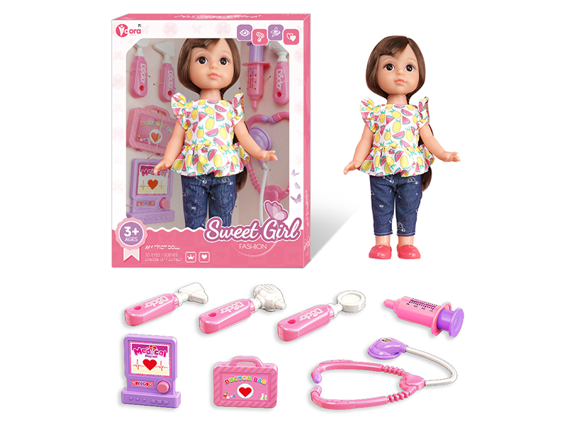 12 Inch Fashion Girl Doll Doctor Toy Set