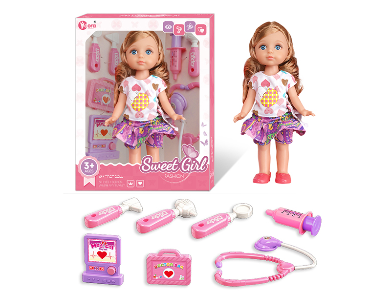 12 Inch Fashion Girl Doll Doctor Toy Set