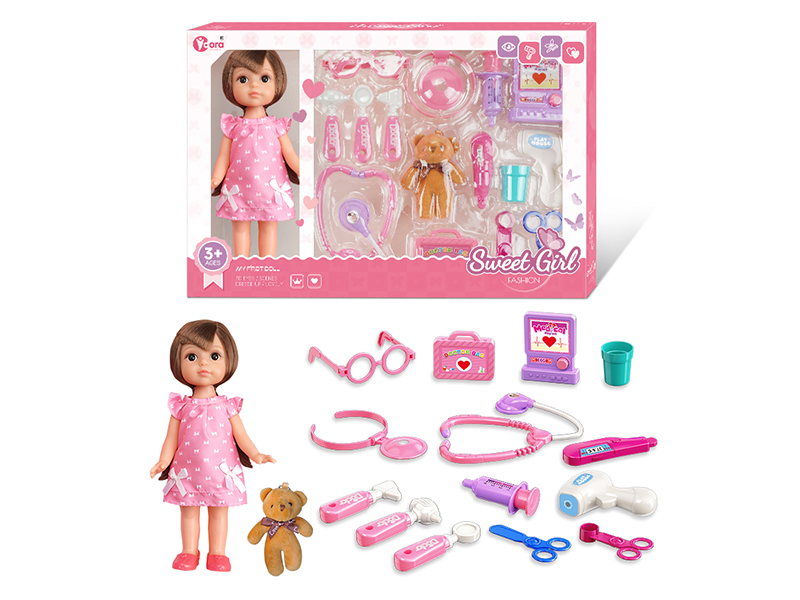 12 Inch Fashion Girl Doll Doctor Toy Set