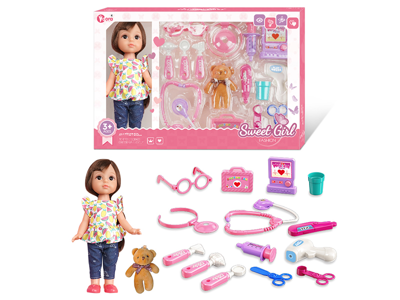 12 Inch Fashion Girl Doll Doctor Toy Set