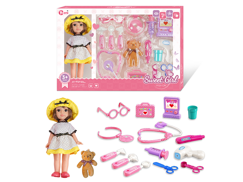 12 Inch Fashion Girl Doll Doctor Toy Set