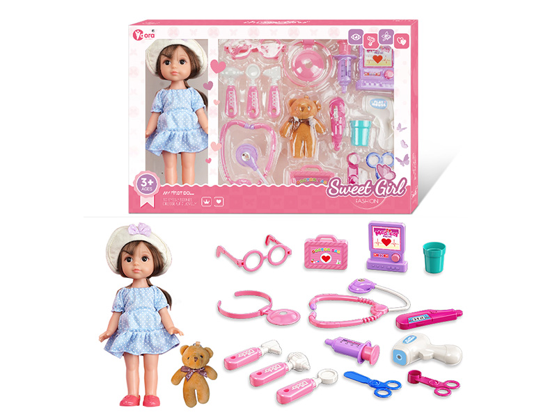 12 Inch Fashion Girl Doll Doctor Toy Set