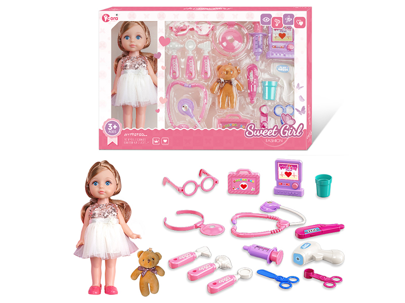 12 Inch Fashion Girl Doll Doctor Toy Set