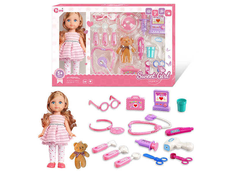 12 Inch Fashion Girl Doll Doctor Toy Set
