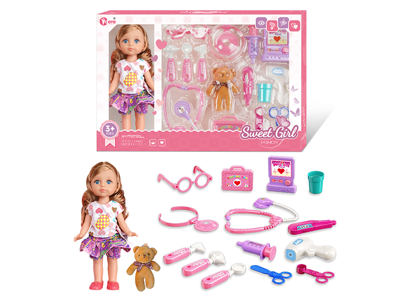 12 Inch Fashion Girl Doll Doctor Toy Set