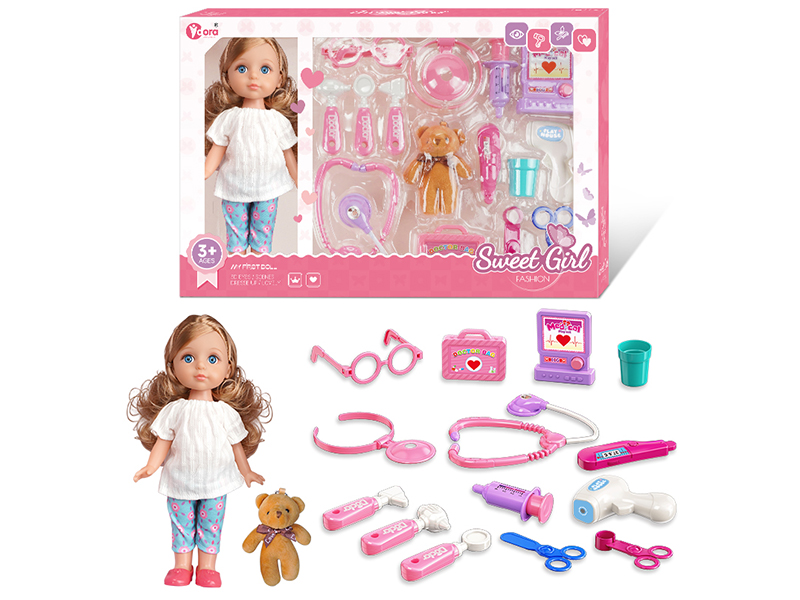 12 Inch Fashion Girl Doll Doctor Toy Set