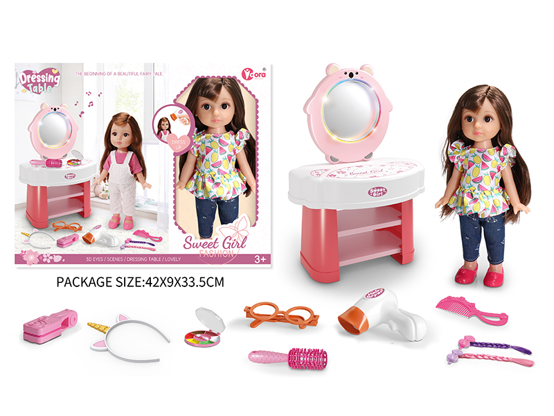 12 Inch Fashion Girl Doll Dressing Table Set